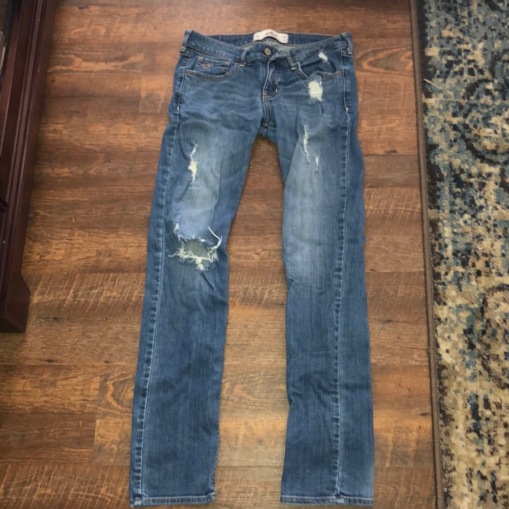 Hollister Ripped Blue Denim Jeans